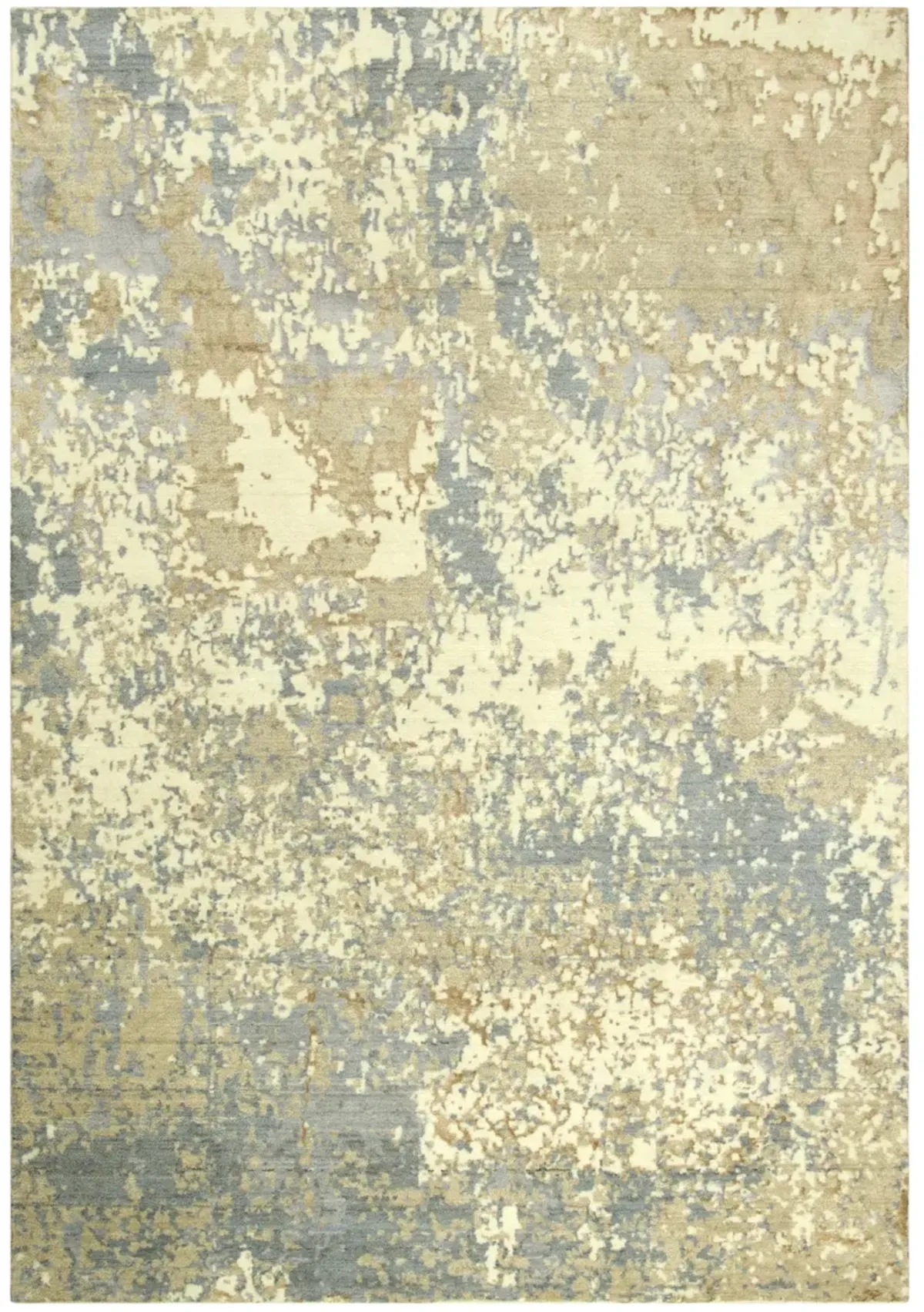 Impressions Beige Abstract NZ Wool/Tencel Blend 8' x 10' Rectangle Rug