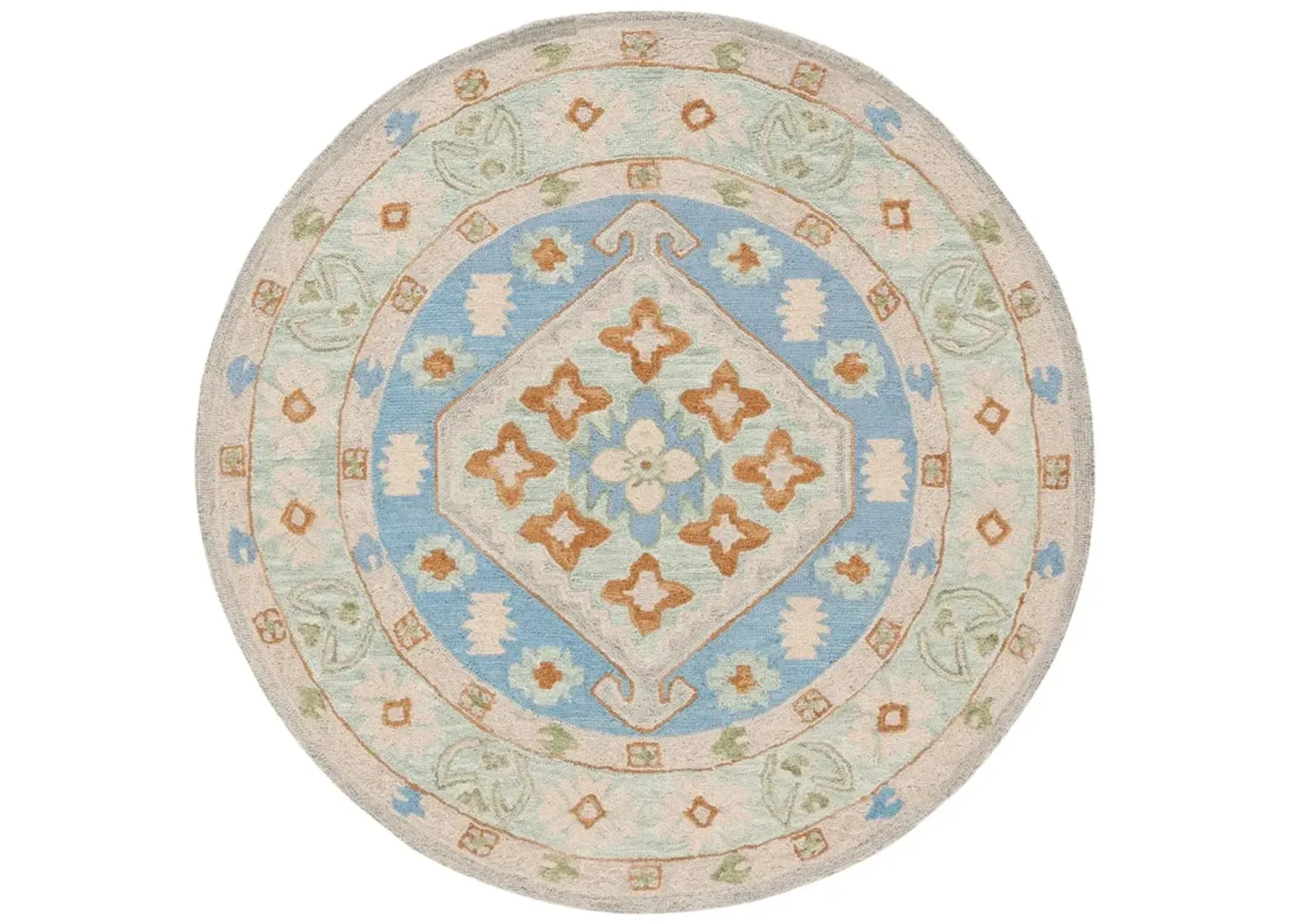 HERITAGE 231 GREEN  6' x 6' Round Round Rug