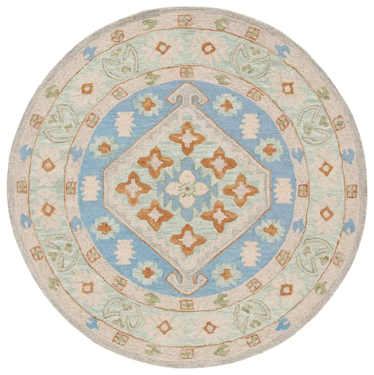 HERITAGE 231 GREEN  6' x 6' Round Round Rug