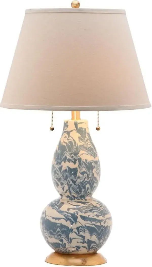 Color Swirls  28-Inch H Glass Table Lamp