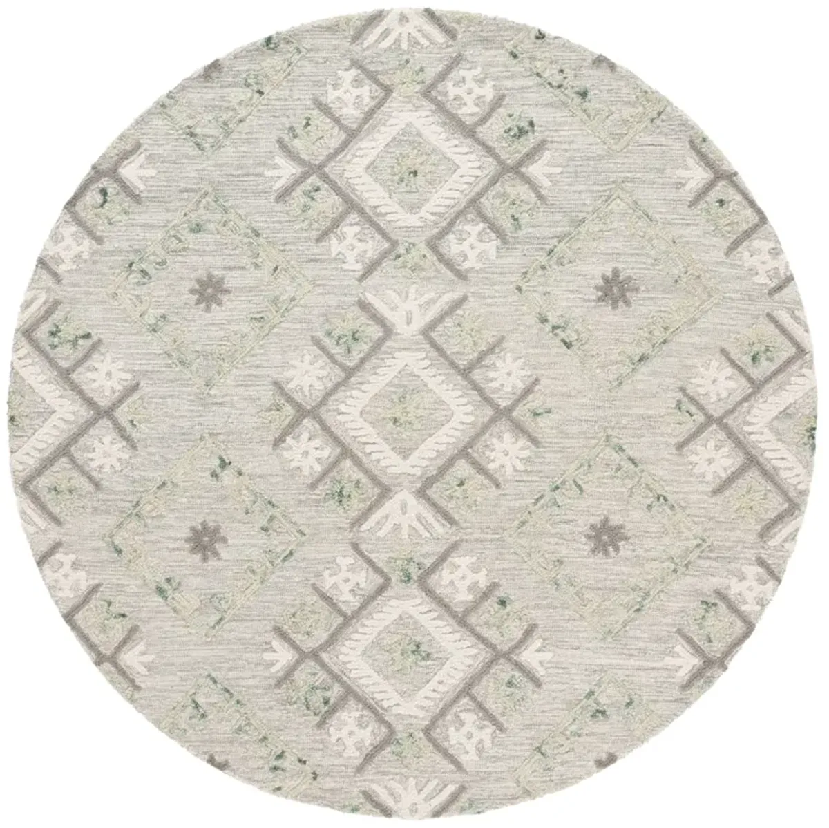 EBONY 653 IVORY  6' x 6' Round Round Rug