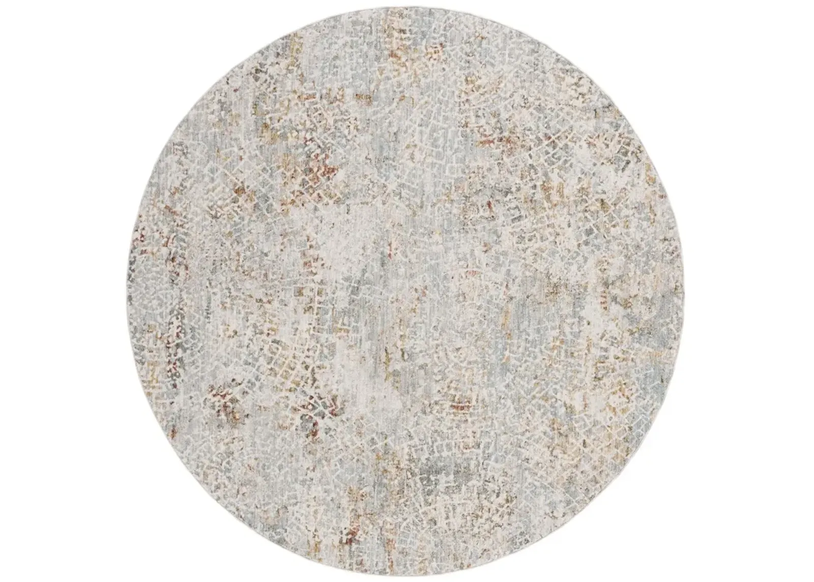 ADRIANNA 204 Blue 6'-7' X 6'-7' Round Round Rug