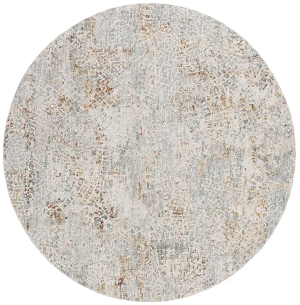 ADRIANNA 204 Blue 6'-7' X 6'-7' Round Round Rug