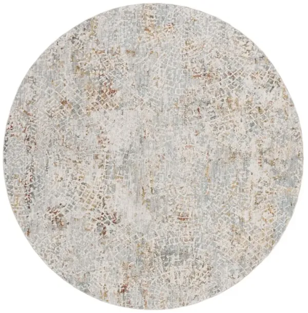 ADRIANNA 204 Blue 6'-7' X 6'-7' Round Round Rug