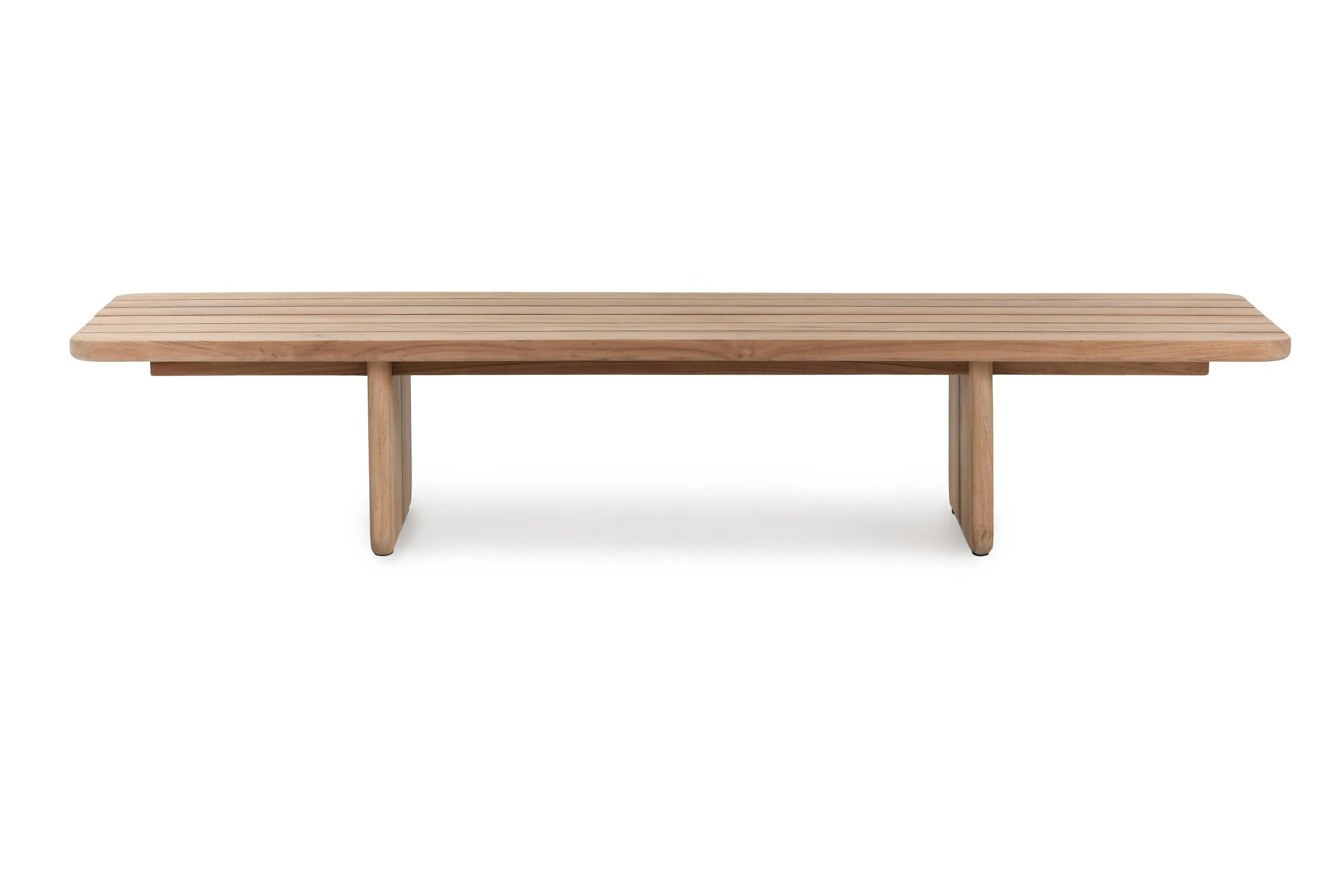 Hudson 63" Teak Wood Outdoor Coffee Table in Natural Tone