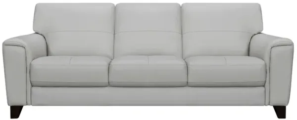 Bergen 87" Dove Gray Genuine Leather Square Arm Sofa