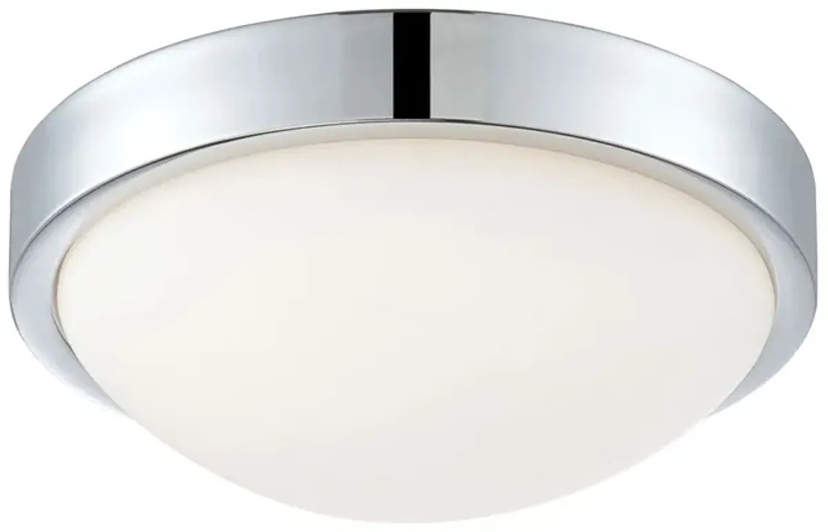 Sydney 12.3" Wide 1-Light Flush Mount - Chrome