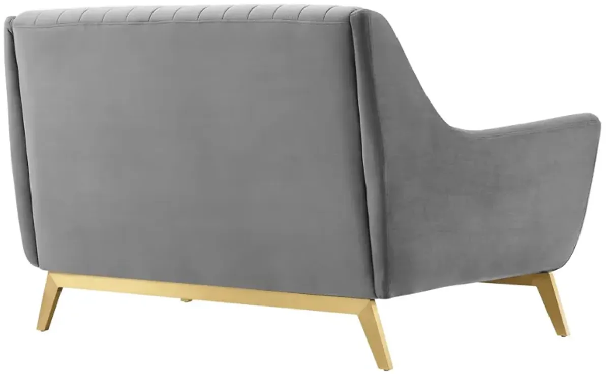 Winsome Channel Tufted Performance Velvet Loveseat