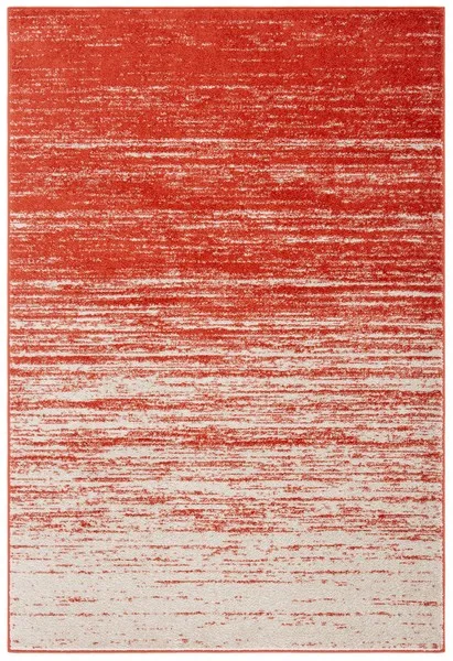 Adirondack Contemporary Orange / Grey 2'-2" X 9' Powerloomed Rug