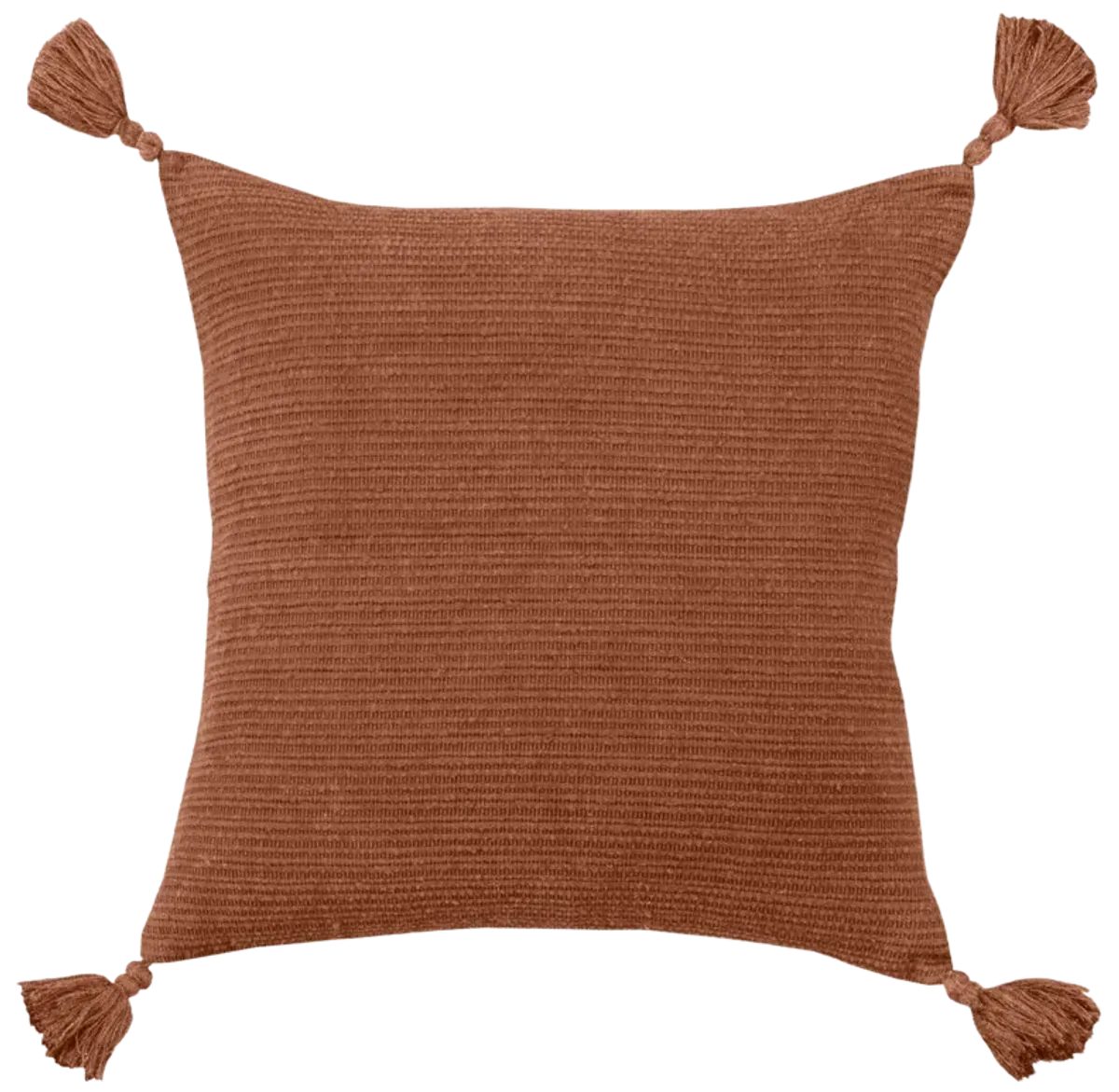 Solid Stripe Rust Pillow