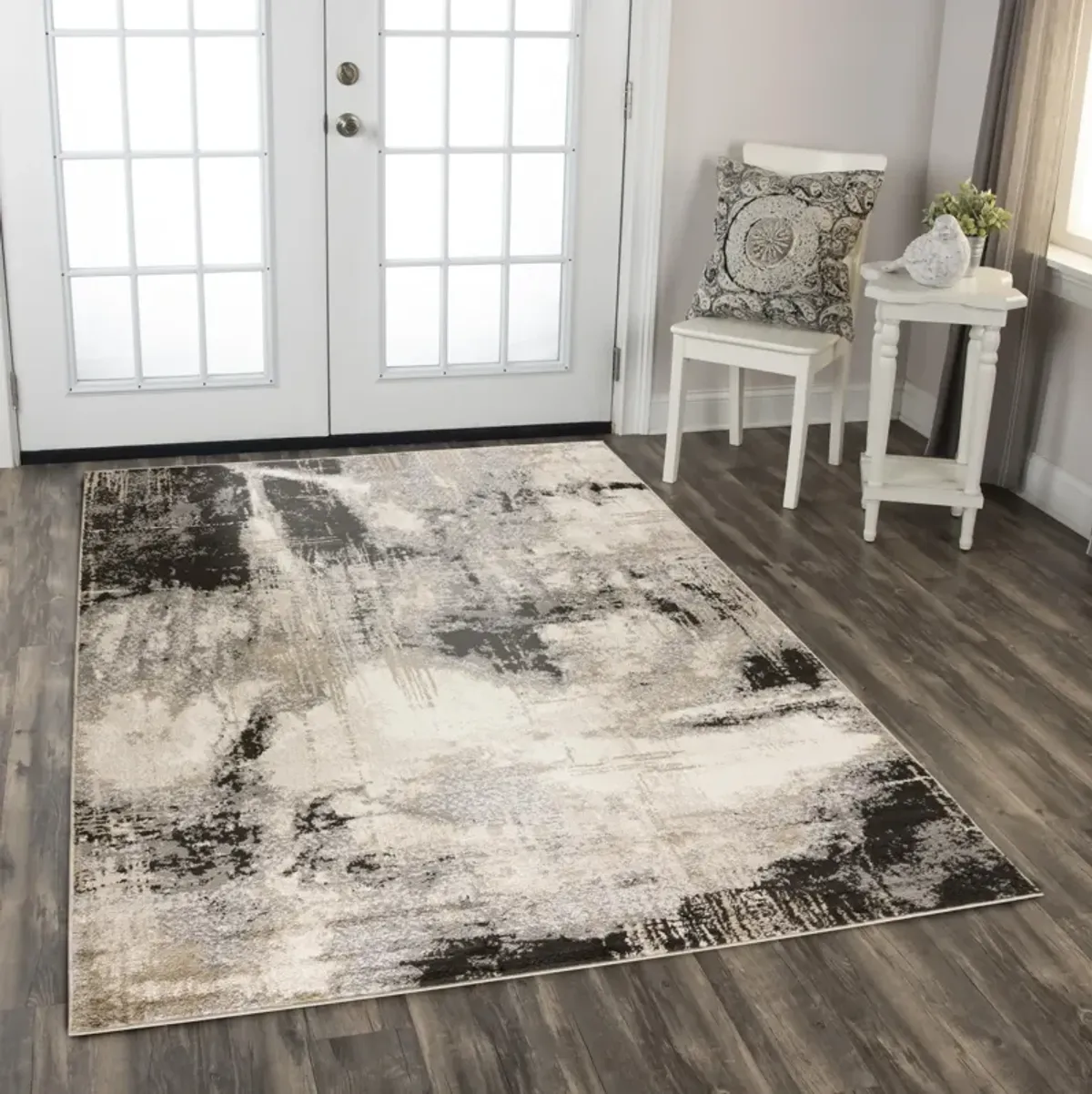 Palace Gray  Polypropylene  5'2" x 7'3" Rectangle Rug