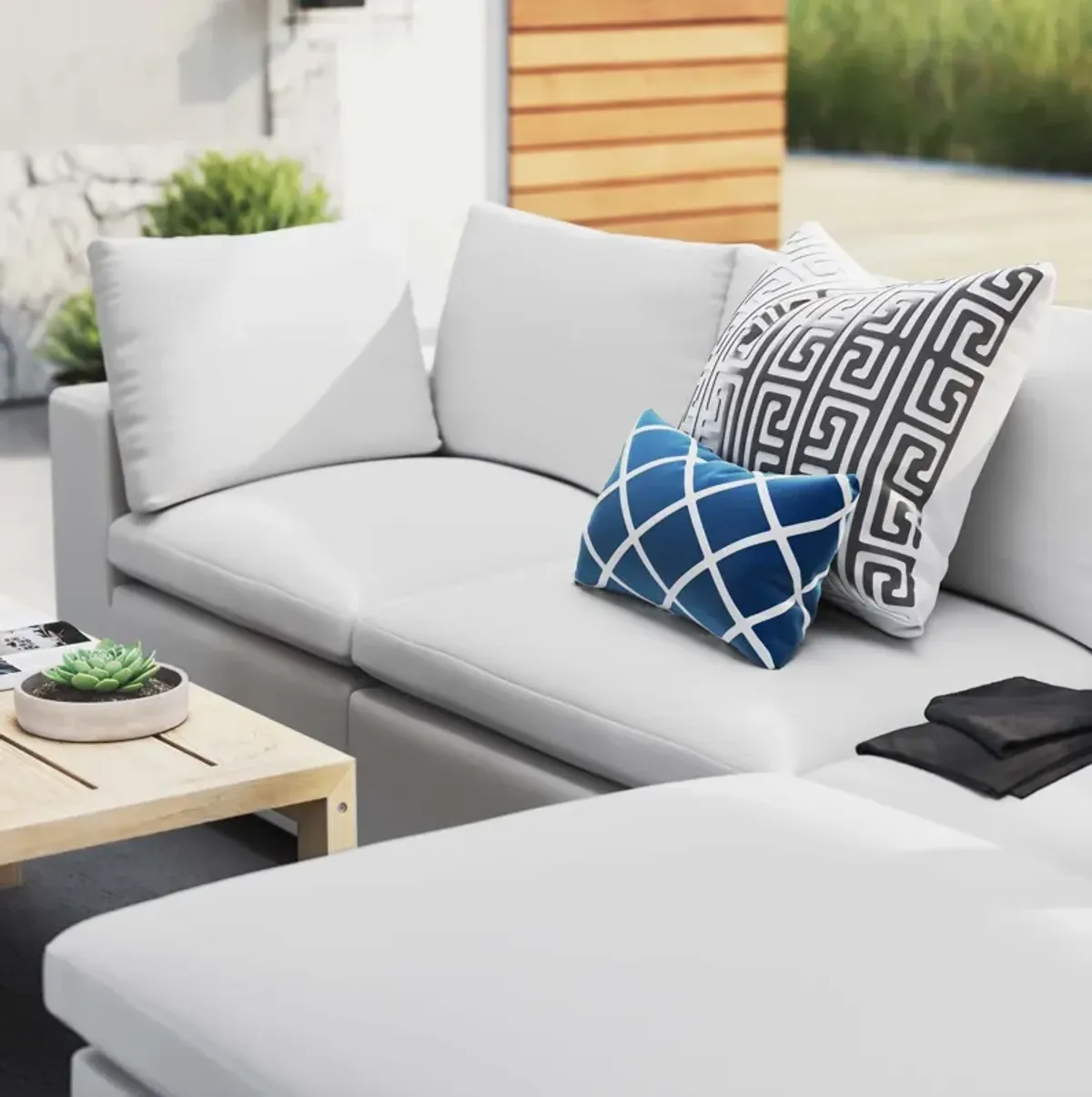 Commix 4-Piece Sunbrella� Outdoor Patio Sectional Sofa