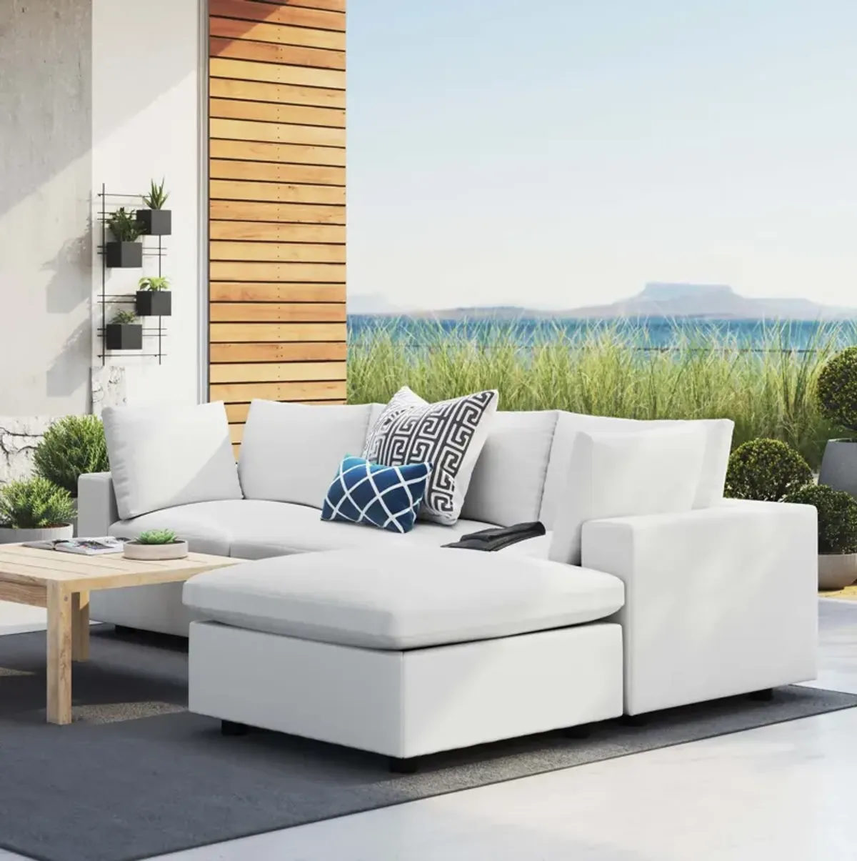 Commix 4-Piece Sunbrella� Outdoor Patio Sectional Sofa