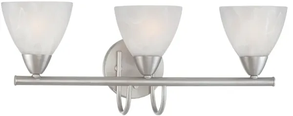 Tia 22.5" Wide 3-Light Vanity Light - Matte Nickel