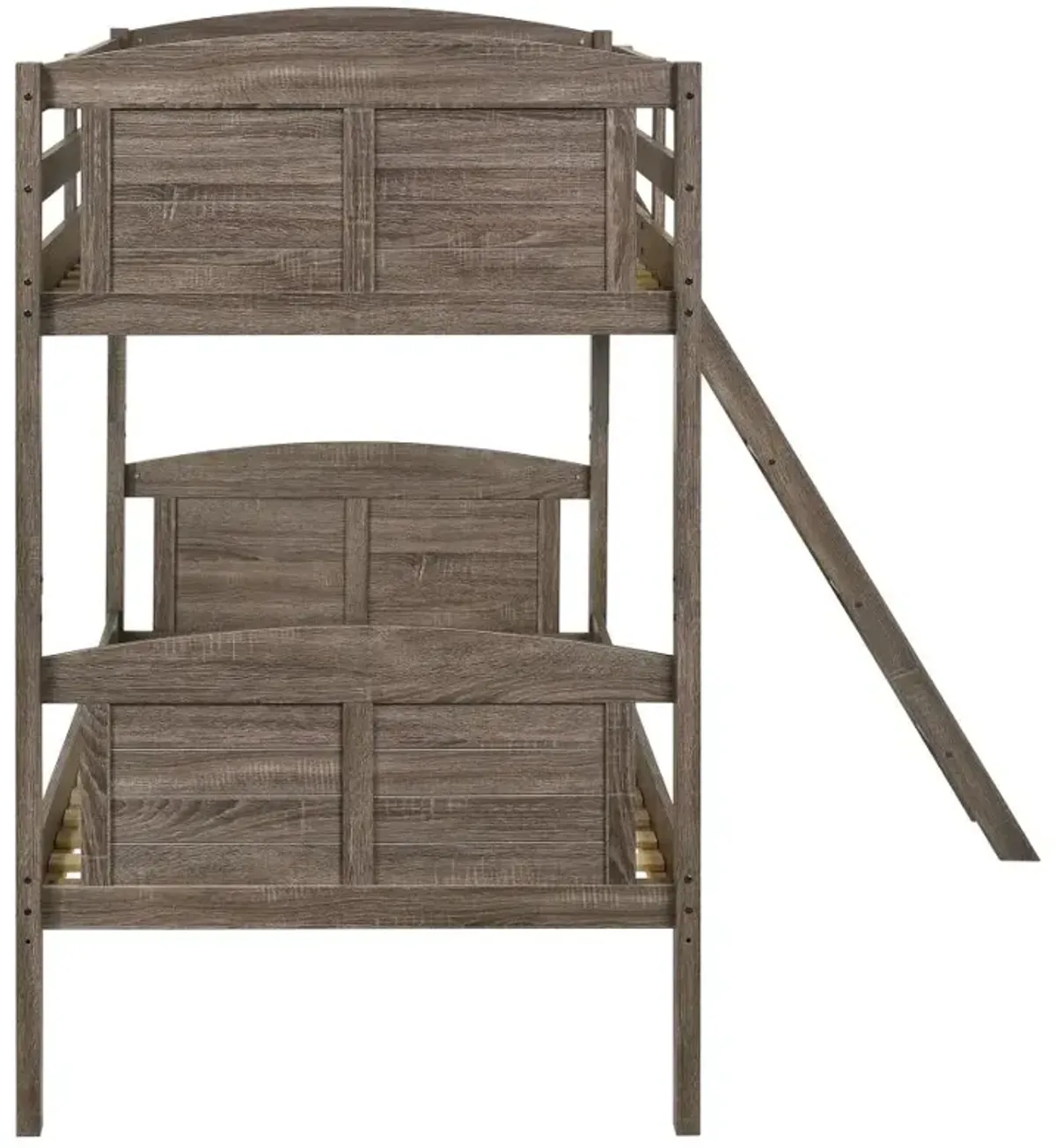 Flynn Twin Over Twin Bunk Bed Weathered Brown