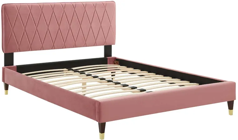 Phillipa Performance Velvet Full Platform Bed