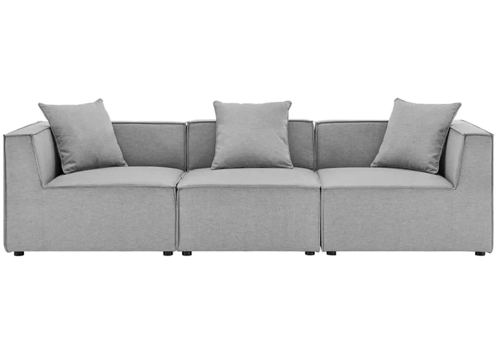 Saybrook Outdoor Patio Upholstered 3-Piece Sectional Sofa