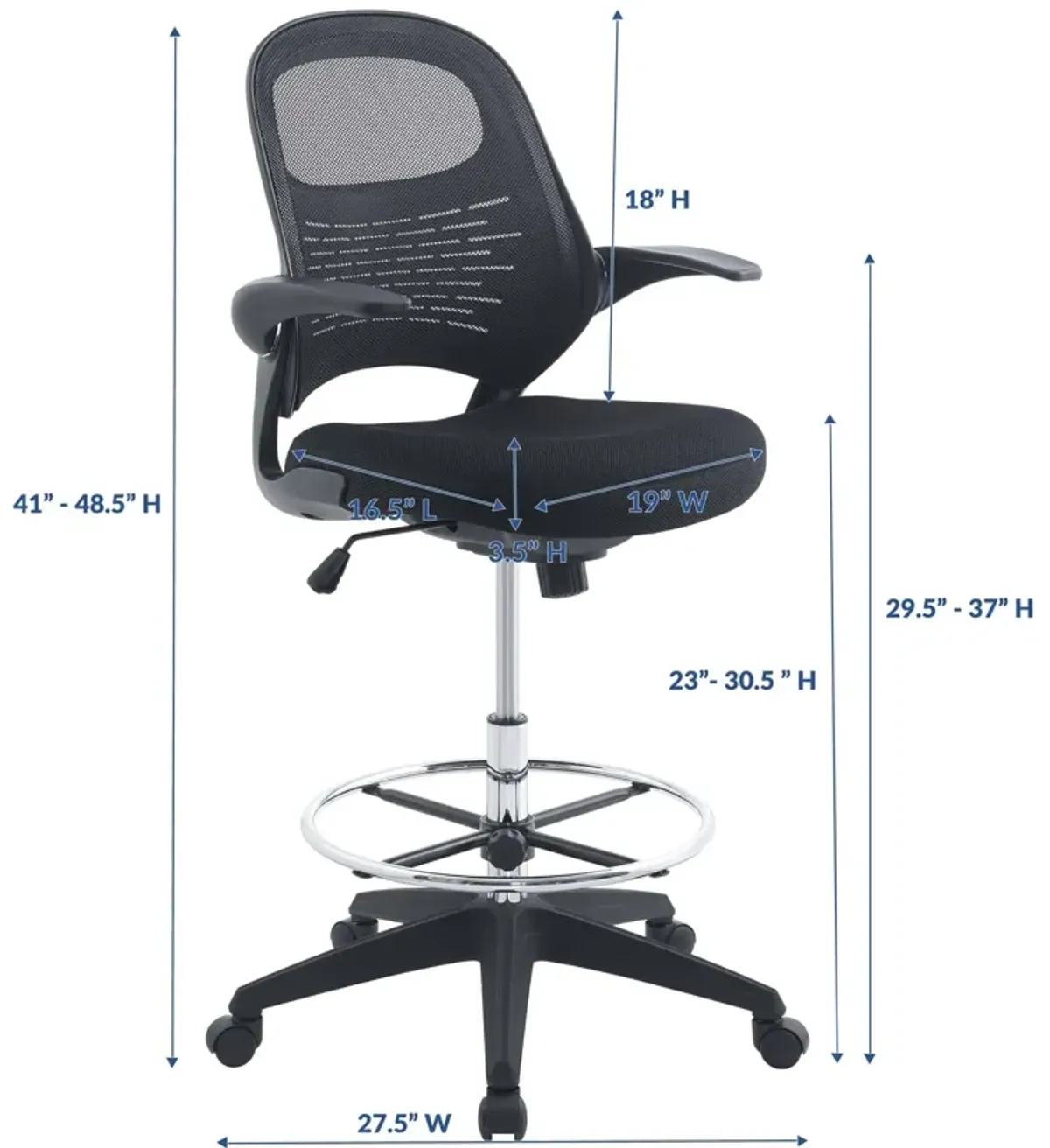 Stealth Drafting Chair