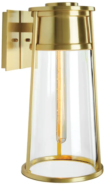 Cone Outdoor Wall Light - Satin Brass