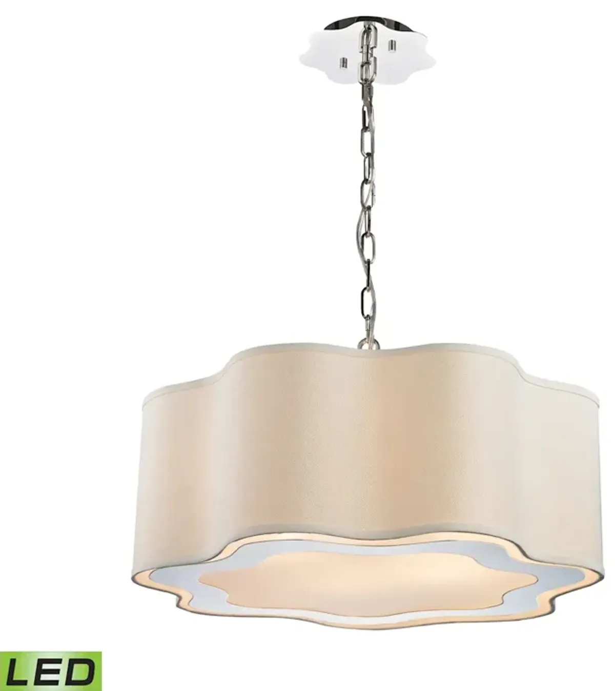 Villoy 24" Wide 6-Light Pendant - Polished Nickel