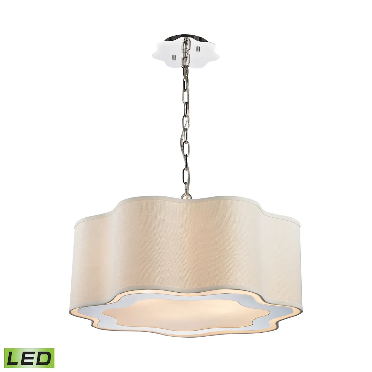 Villoy 24" Wide 6-Light Pendant - Polished Nickel