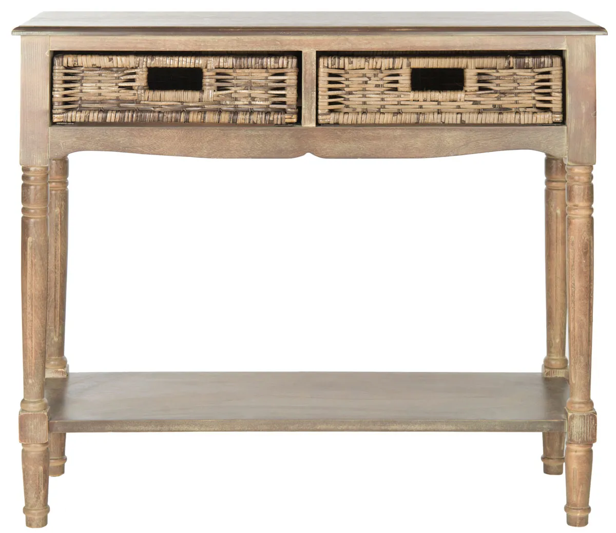 CDARK GREYIN 2 DRAWER CONSOLE