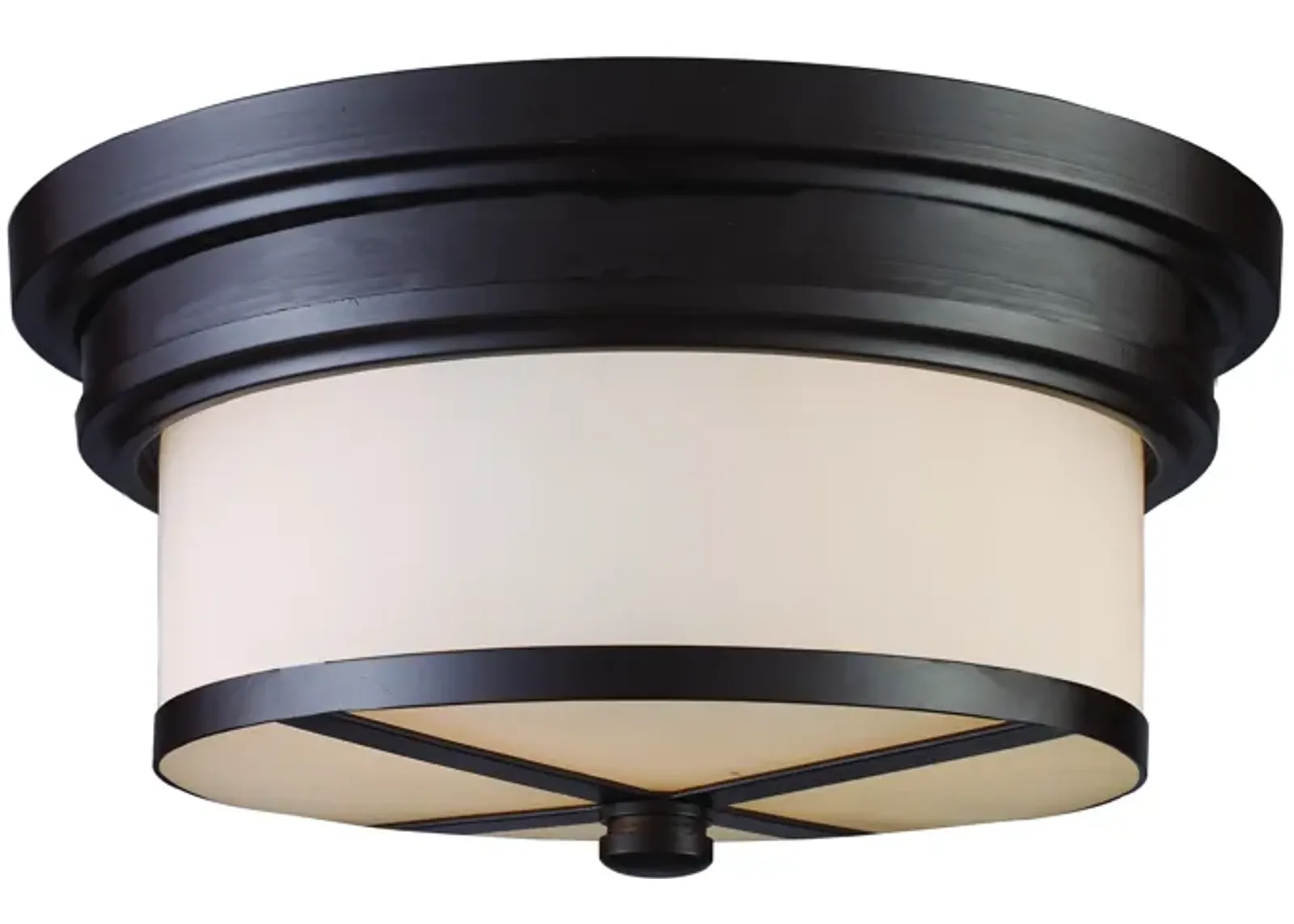 Flushmounts 13" Wide 2-Light Flush Mount - Oiled Bronze