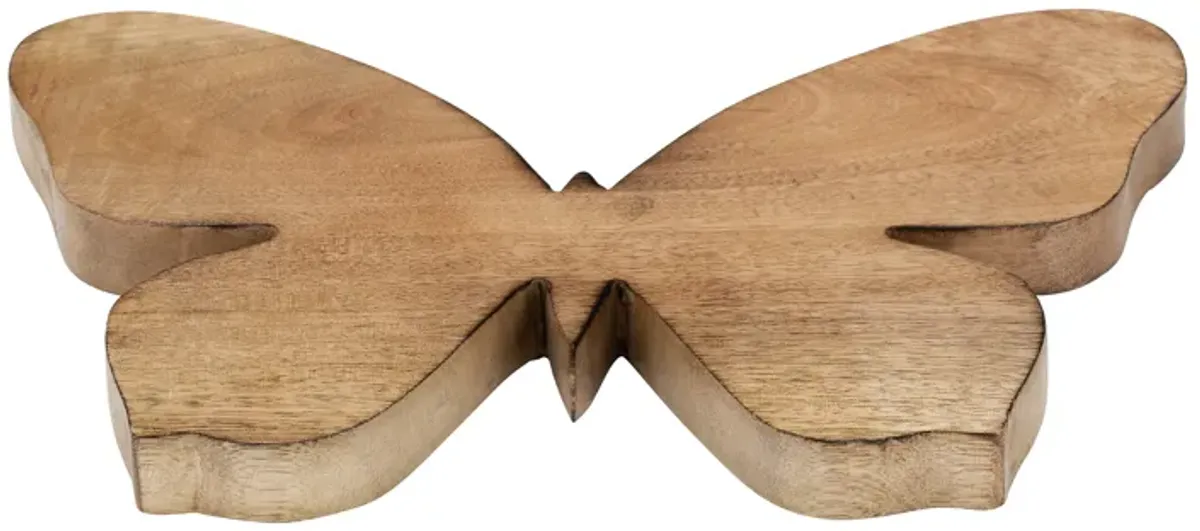 Wood 12"h Butterfly Decorative Object