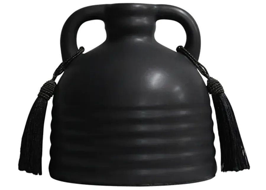 Adonis Black Ceramic Vase