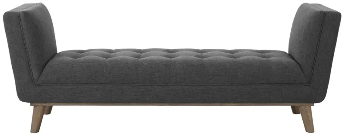 Haven Tufted Button Upholstered Fabric Accent Bench