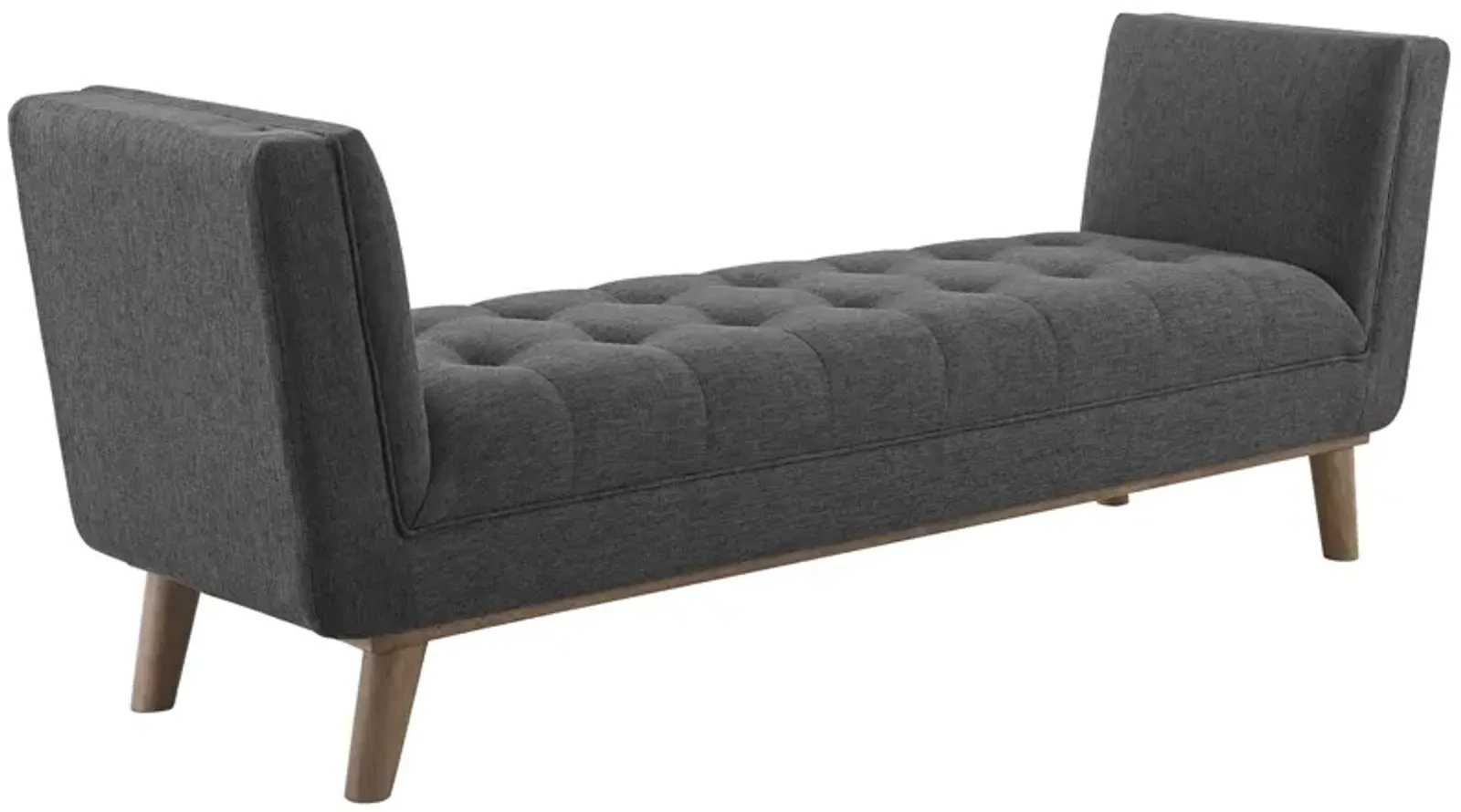 Haven Tufted Button Upholstered Fabric Accent Bench