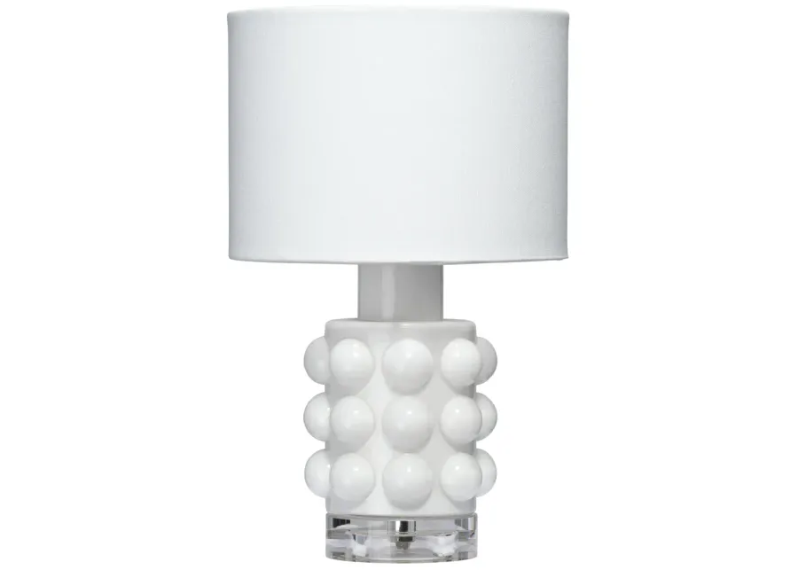 Seltzer Blown Glass Table Lamp, White