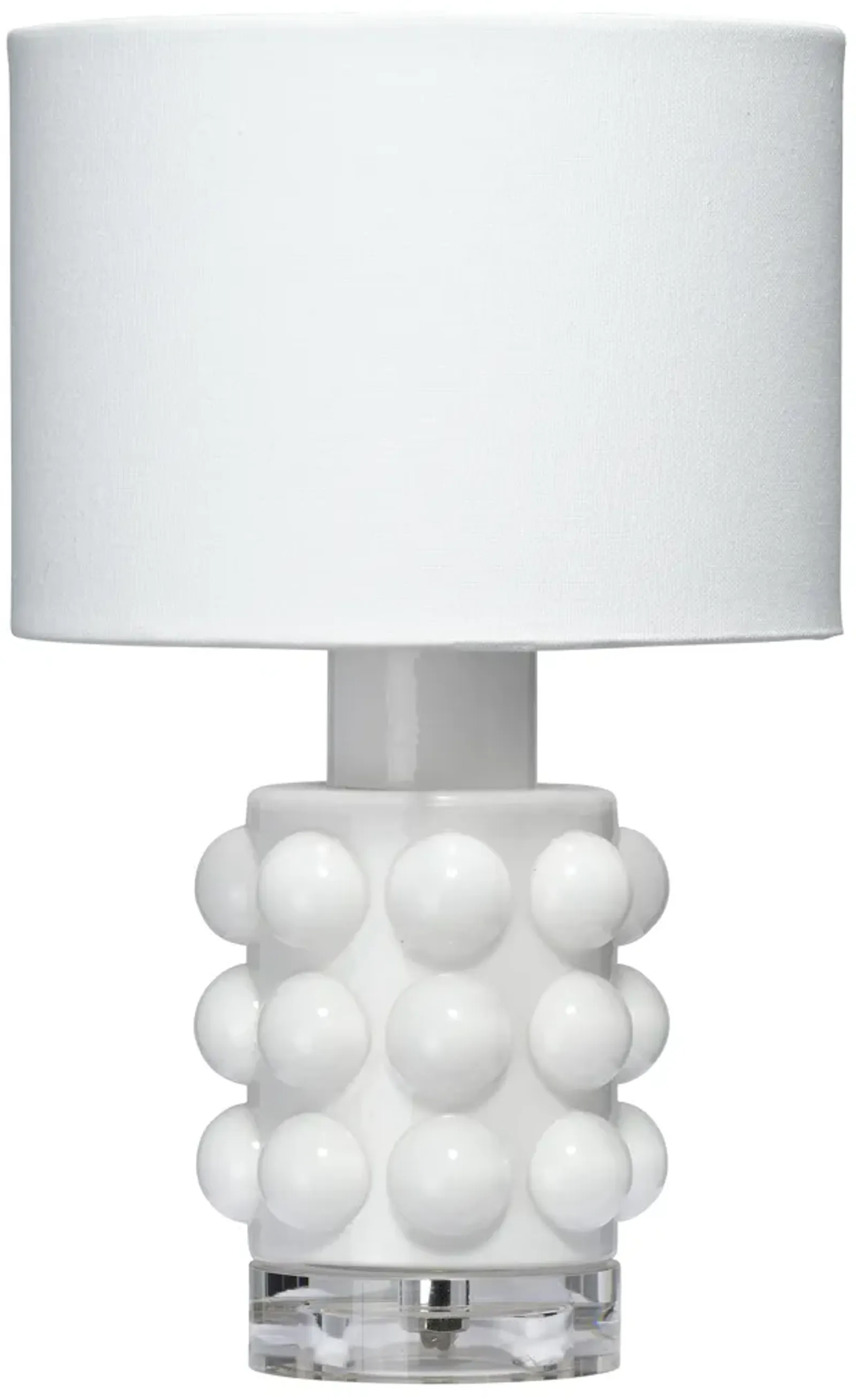 Seltzer Blown Glass Table Lamp, White