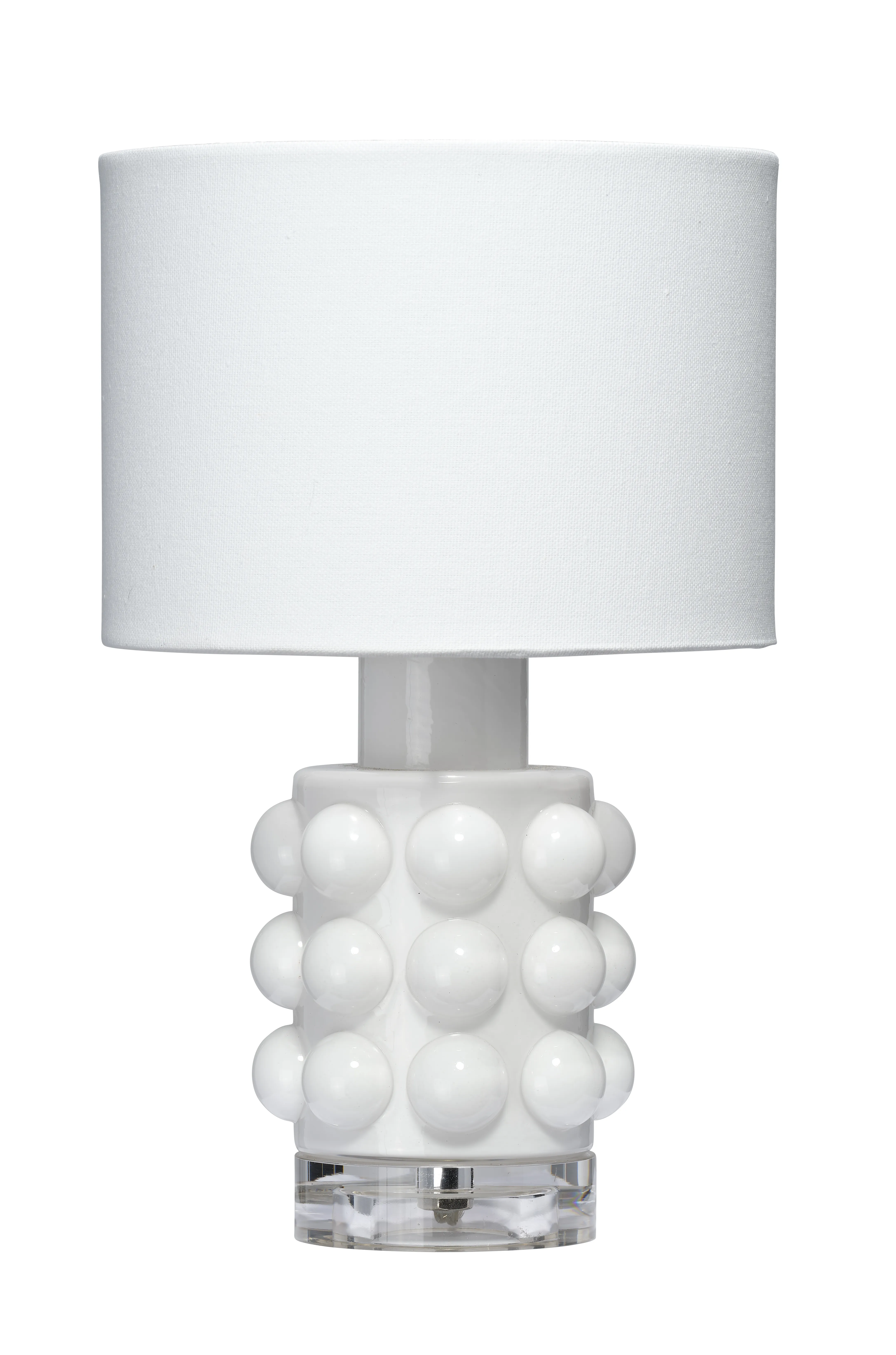 Seltzer Blown Glass Table Lamp, White