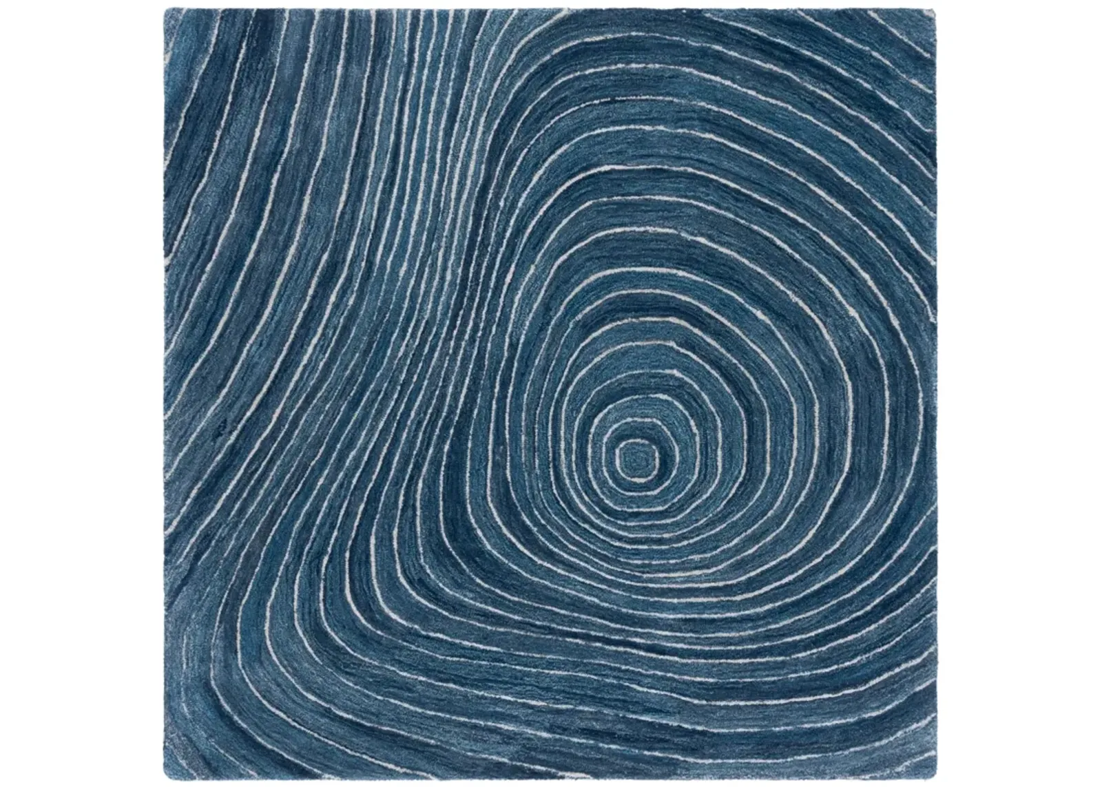 ABSTRACT 154 BLUE  6' x 6' Square Square Rug