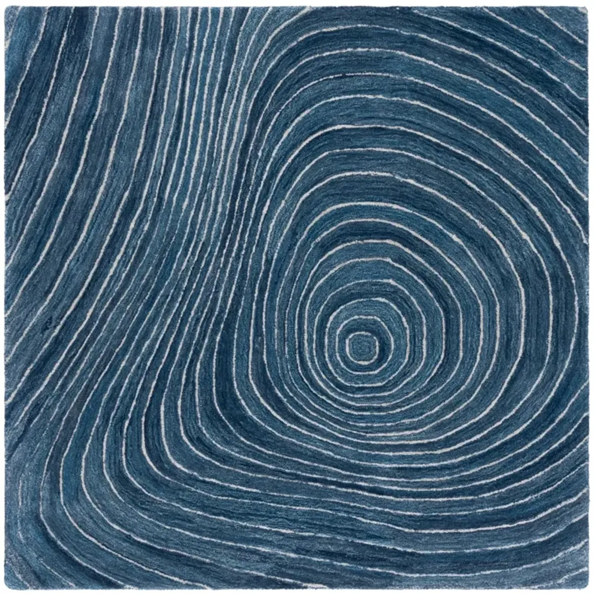 ABSTRACT 154 BLUE  6' x 6' Square Square Rug