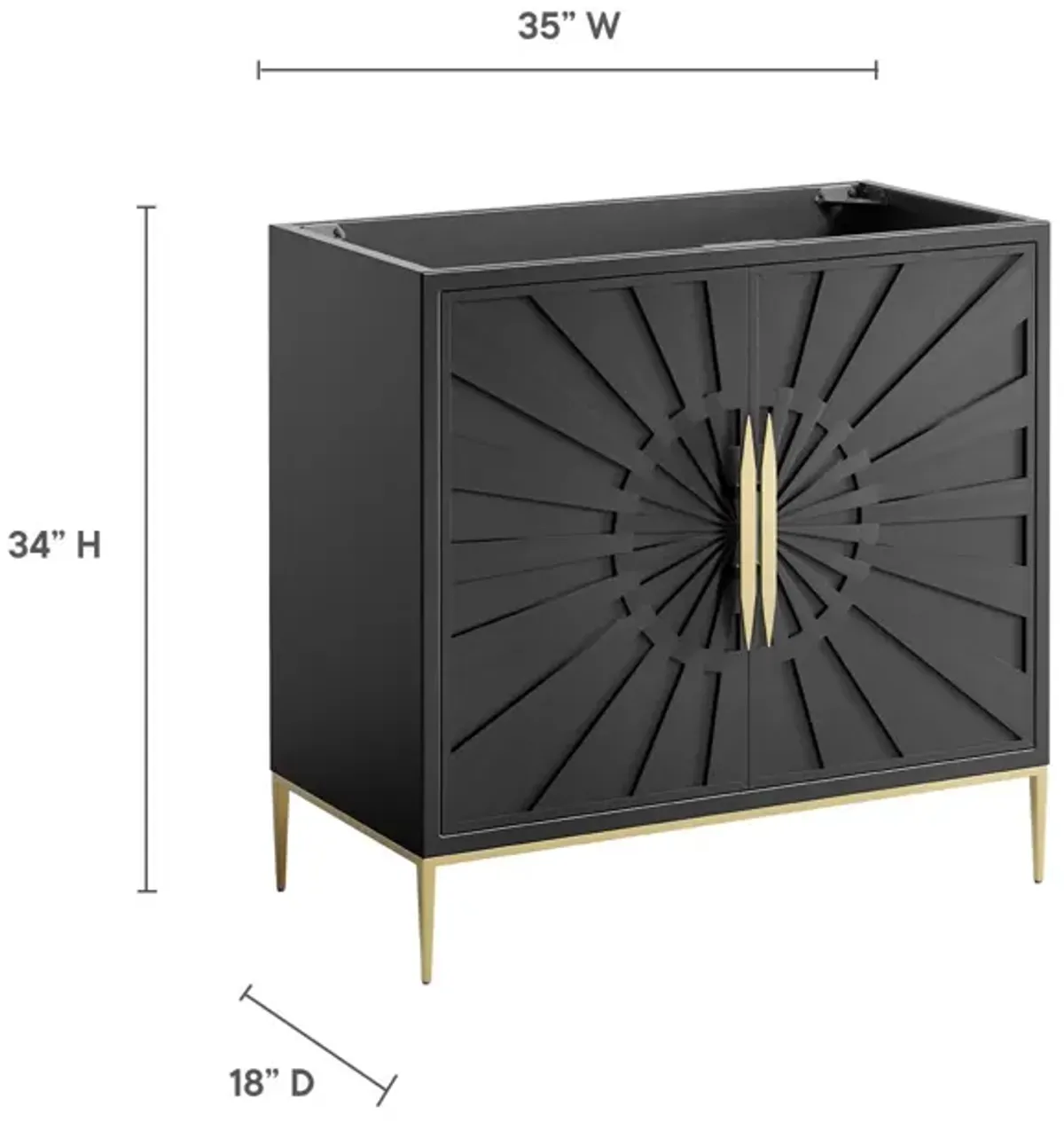 Awaken 36" Bathroom Vanity Cabinet