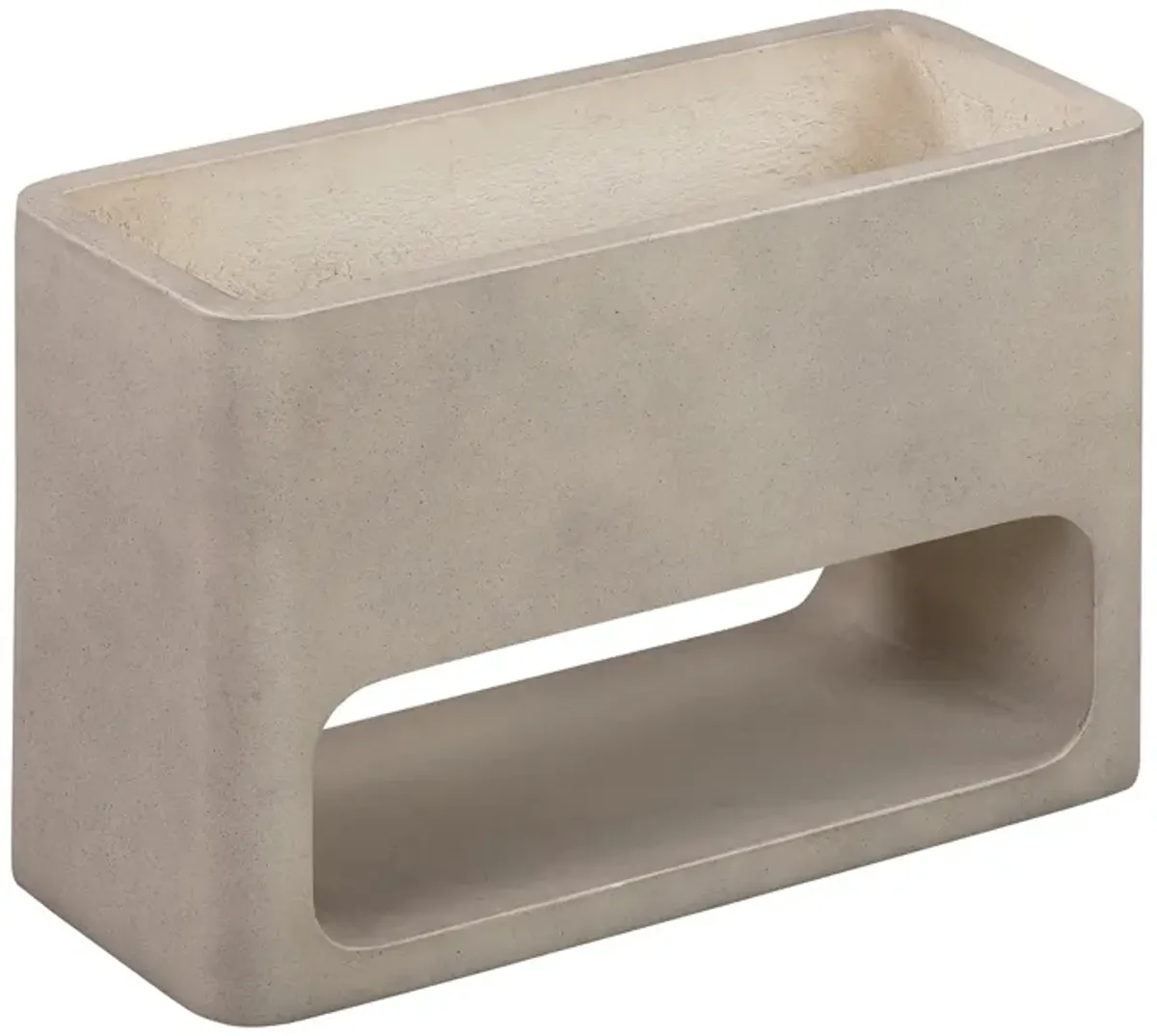 Sunstone Indoor or Outdoor Planter in White Concrete