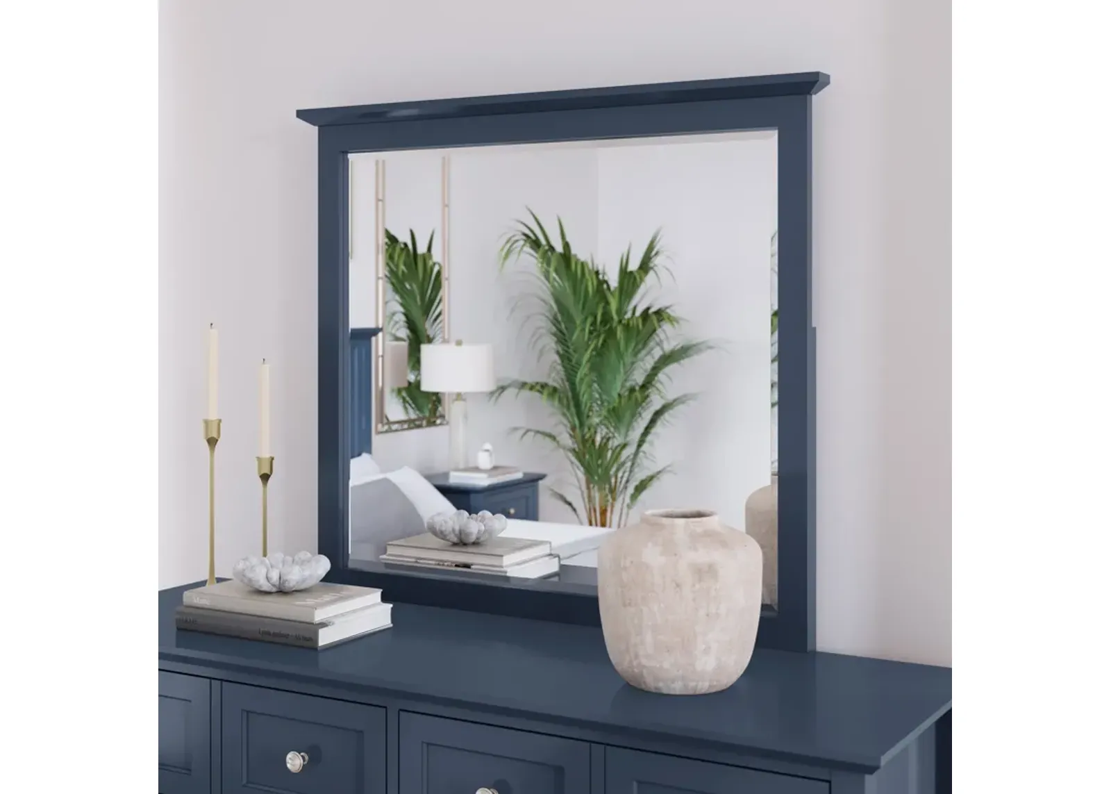 Grace Wall or Dresser Mirror in Blueberry