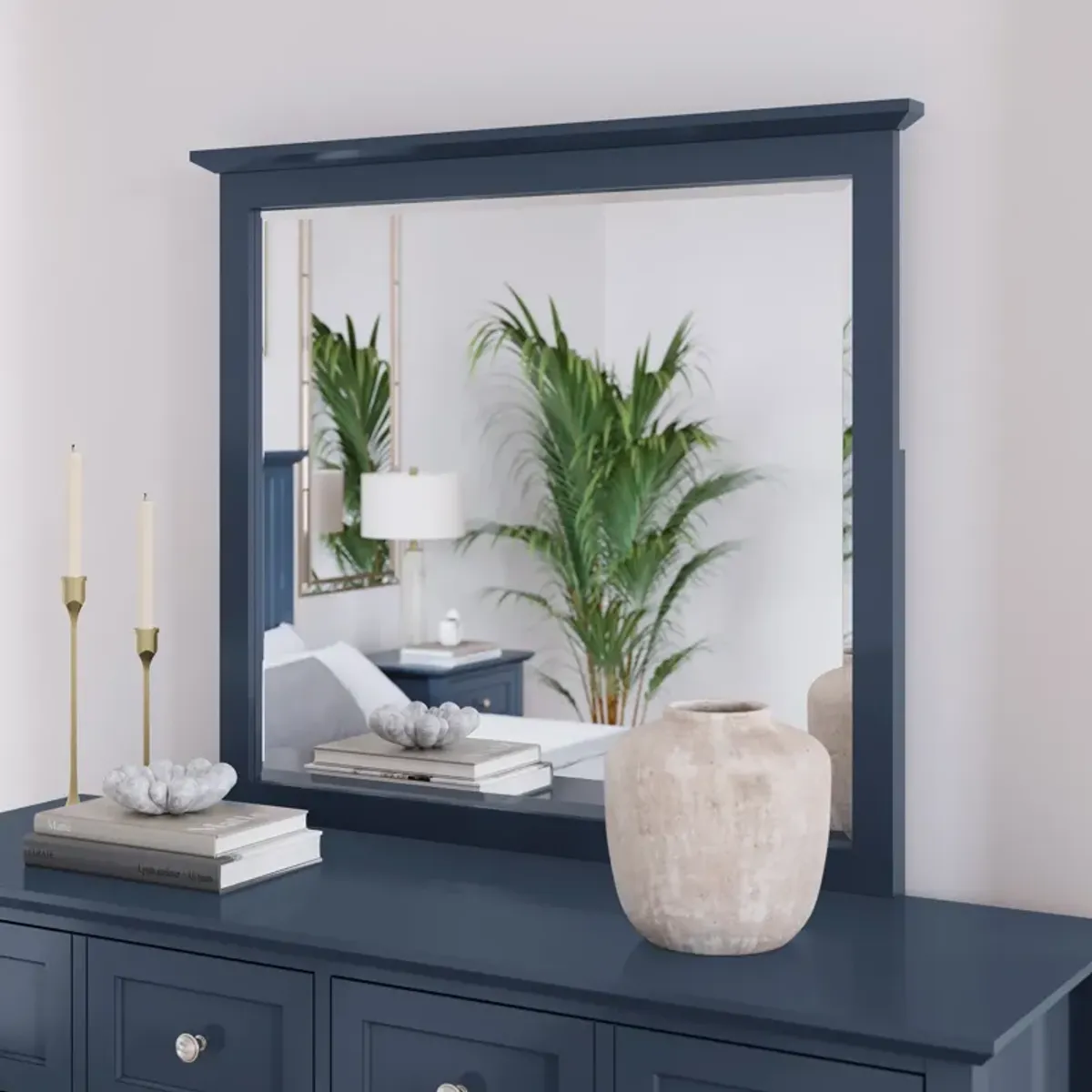 Grace Wall or Dresser Mirror in Blueberry