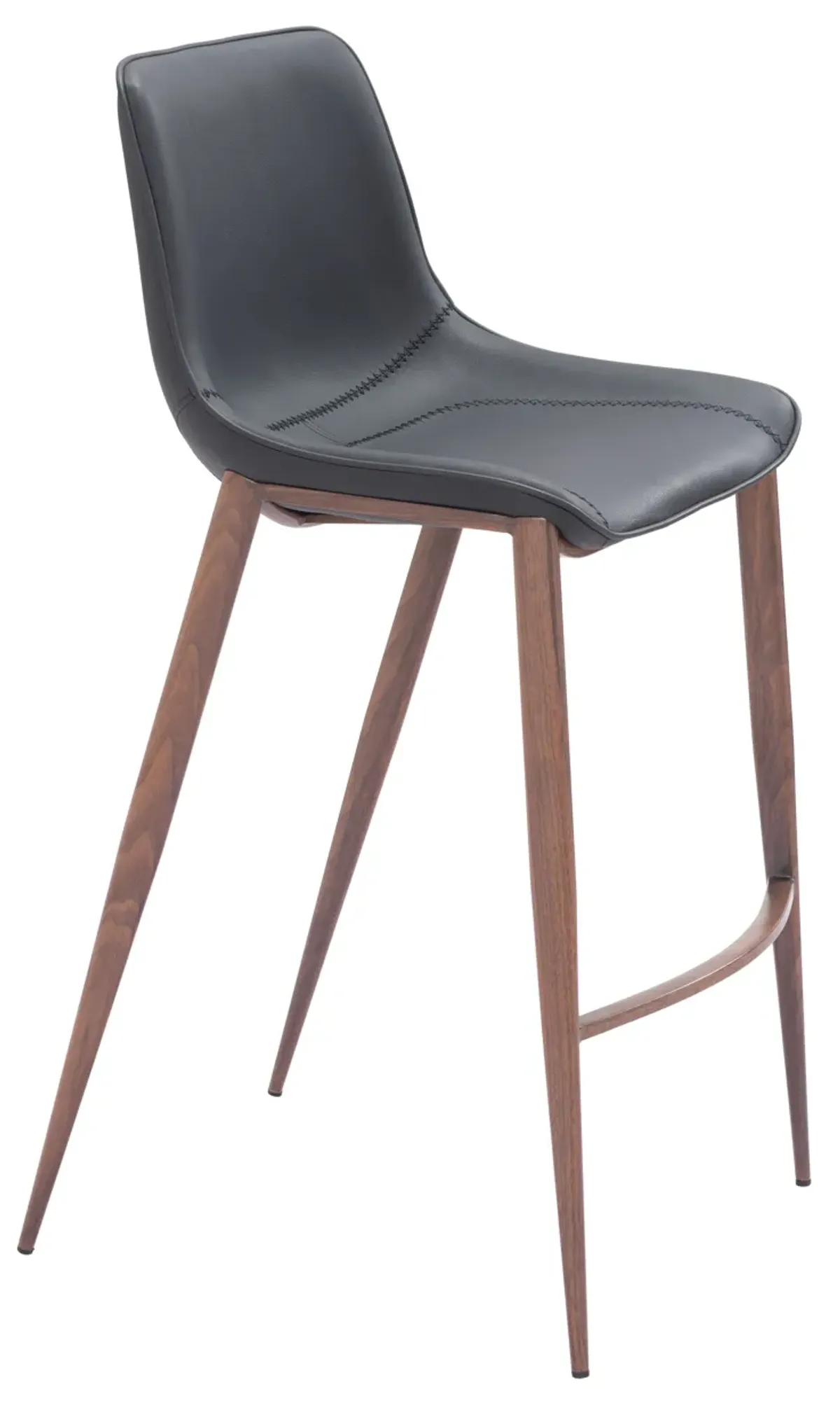 Magnus Barstool (Set of 2) Black & Walnut