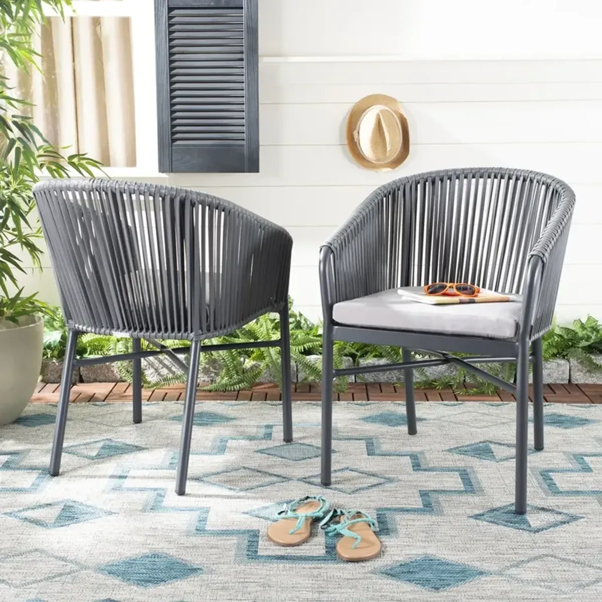 Matteo  Stackable Rope Chair - Set of 2