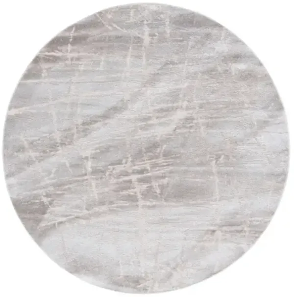 PLATINUM 542 Grey 6'-7' X 6'-7' Round Round Rug