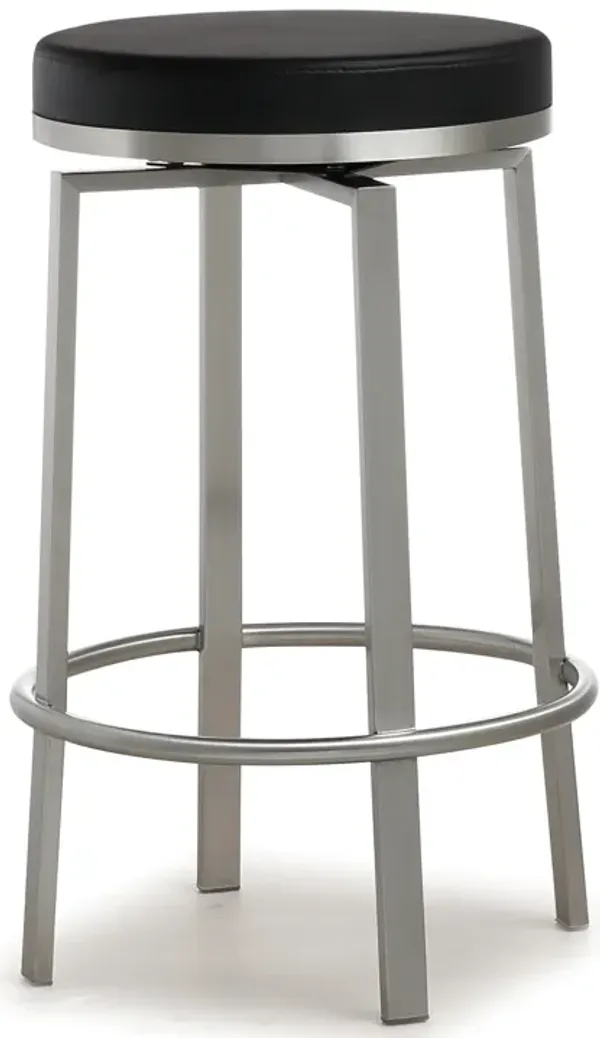 pratt black swivel counter stool - set of 2