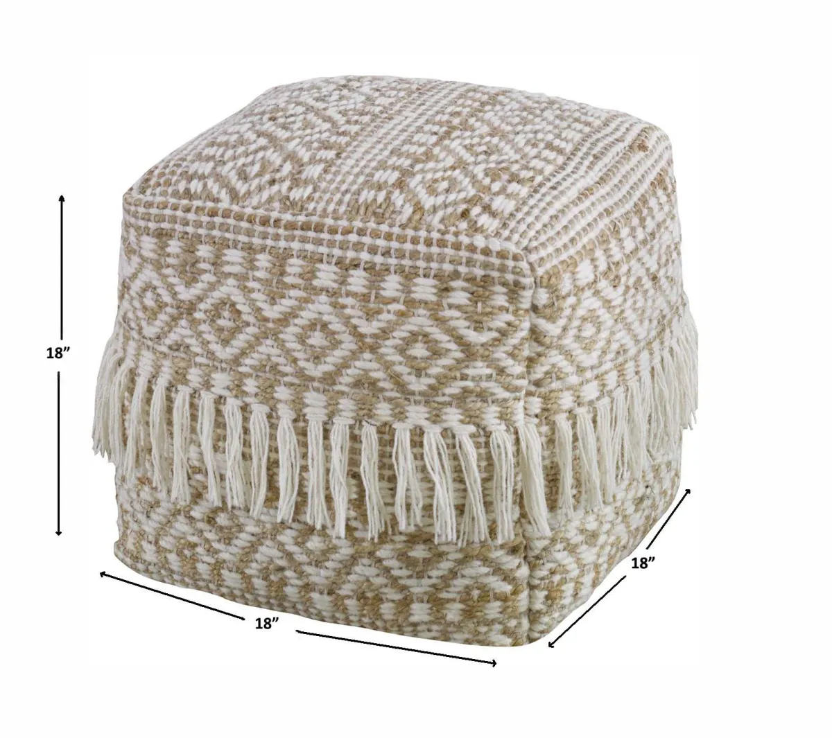 Boheme Wool & Hemp Pouf