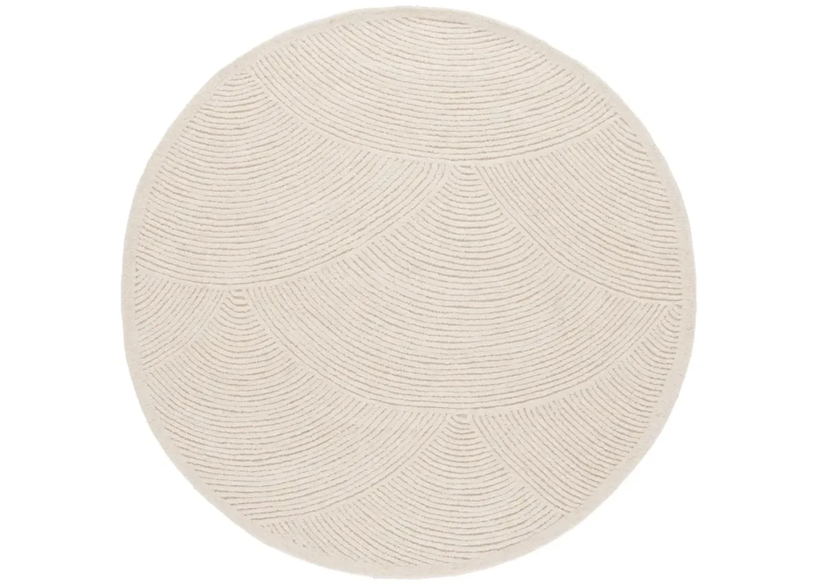 TEXTURAL 105 IVORY 6' x 6' Round Round Rug