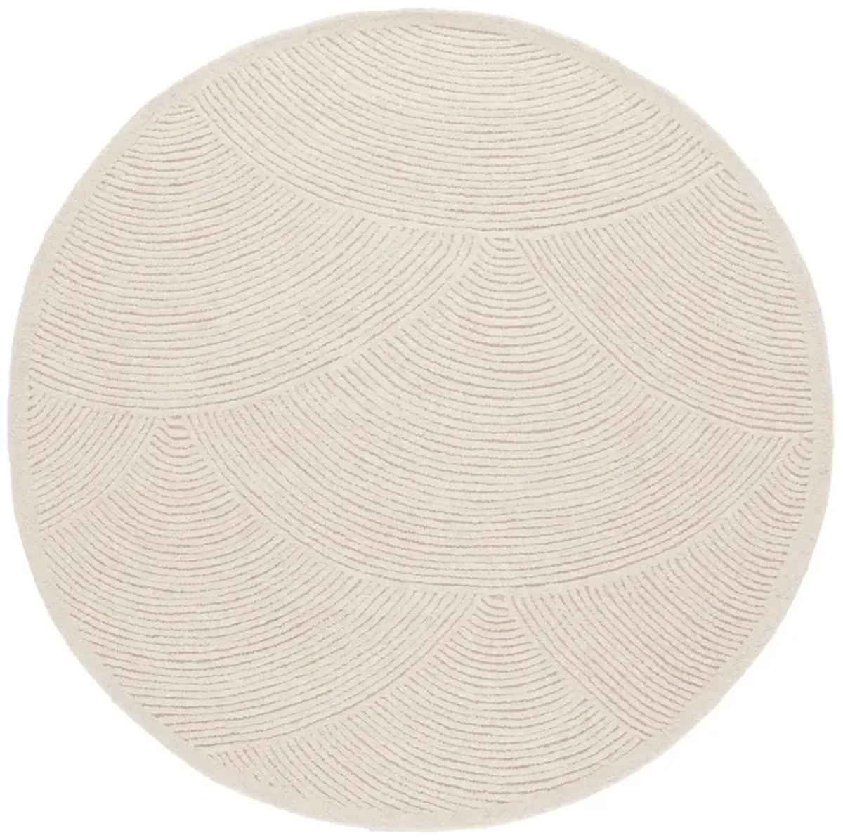 TEXTURAL 105 IVORY 6' x 6' Round Round Rug