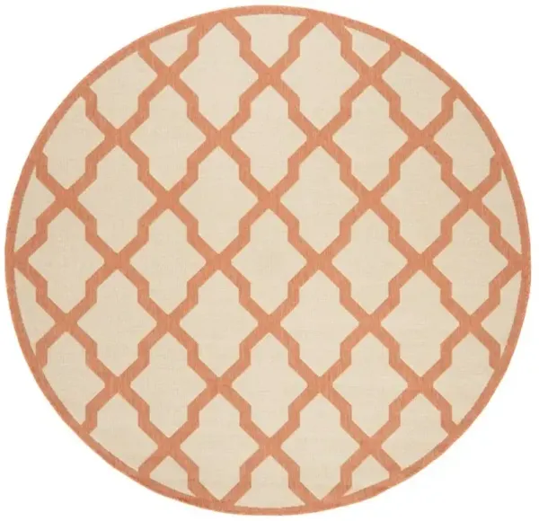 LINDEN 122 Collection LND122R-6R Cream / Rust 6'-7" X 6'-7" Round