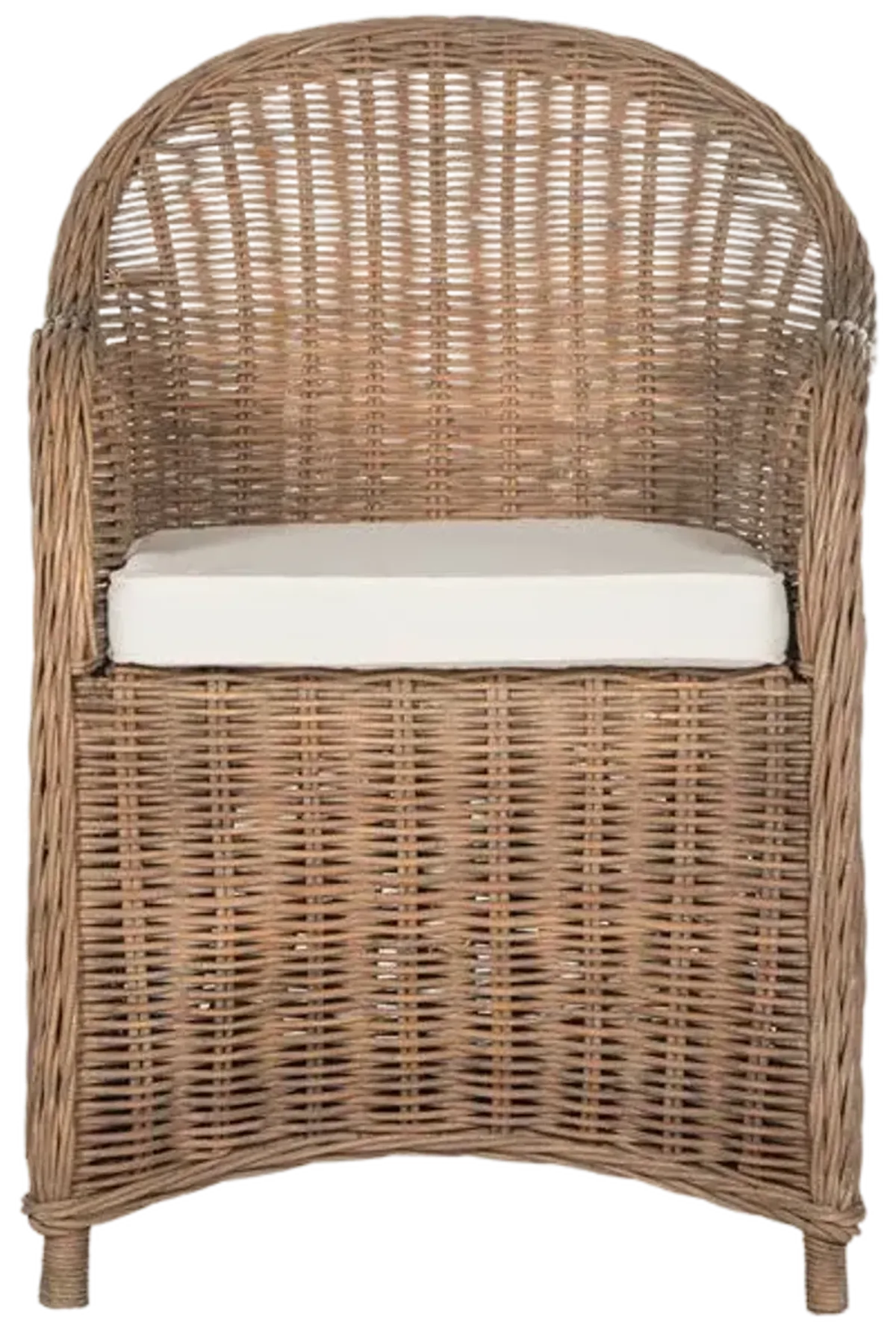 HEMI STRIPED WICKER CLUB CHAIR