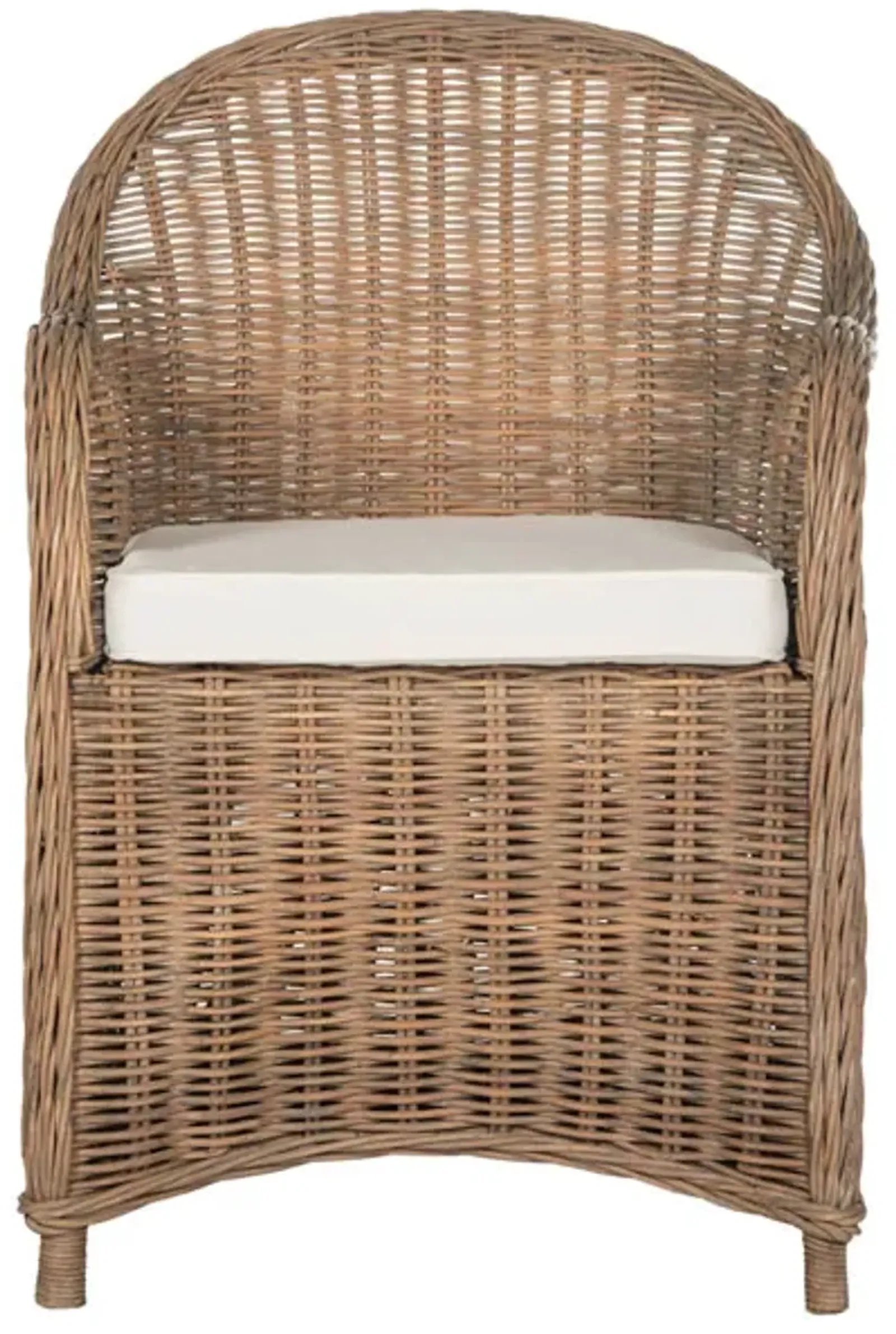 HEMI STRIPED WICKER CLUB CHAIR